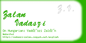 zalan vadaszi business card